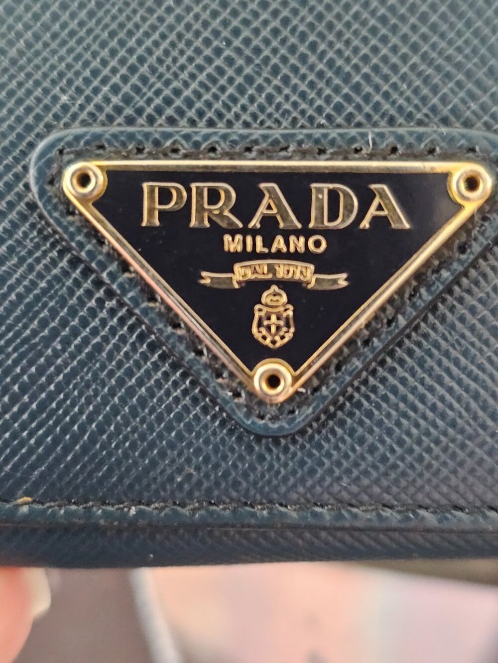 PRADA Milano Navy Blue Saffiano Leather Continental Wallet w/ COA - Picture 2 of 12